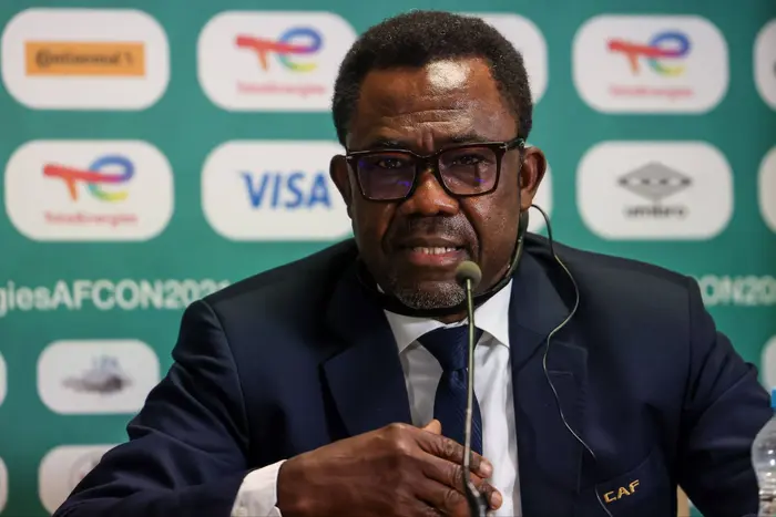 Véron Mosengo-Omba former CAF General Secretary at a football forum